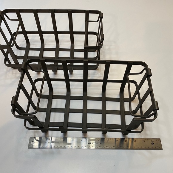 Pottery Barn Metal Stacking Baskets - Picture 3 of 5